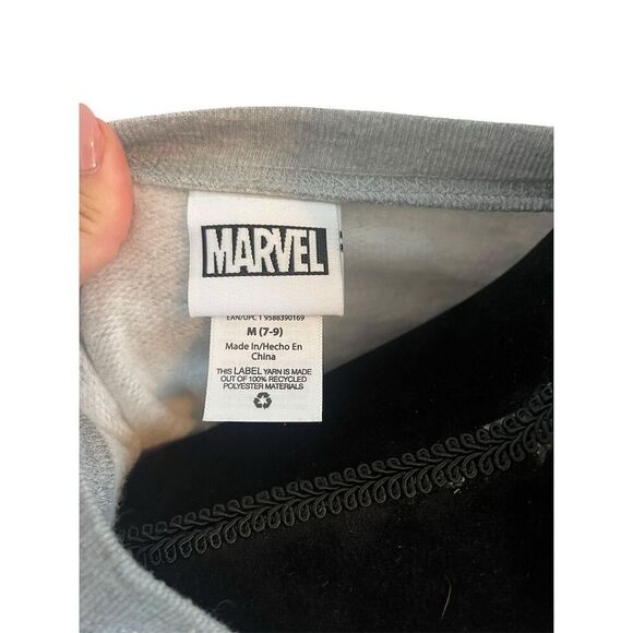 MARVEL GRAY GRAPHIC SWEATSHIRT SPIDERMAN THOR HULK CAPTAIN AMERICA WOMENS SIZE M - Picture 5 of 6